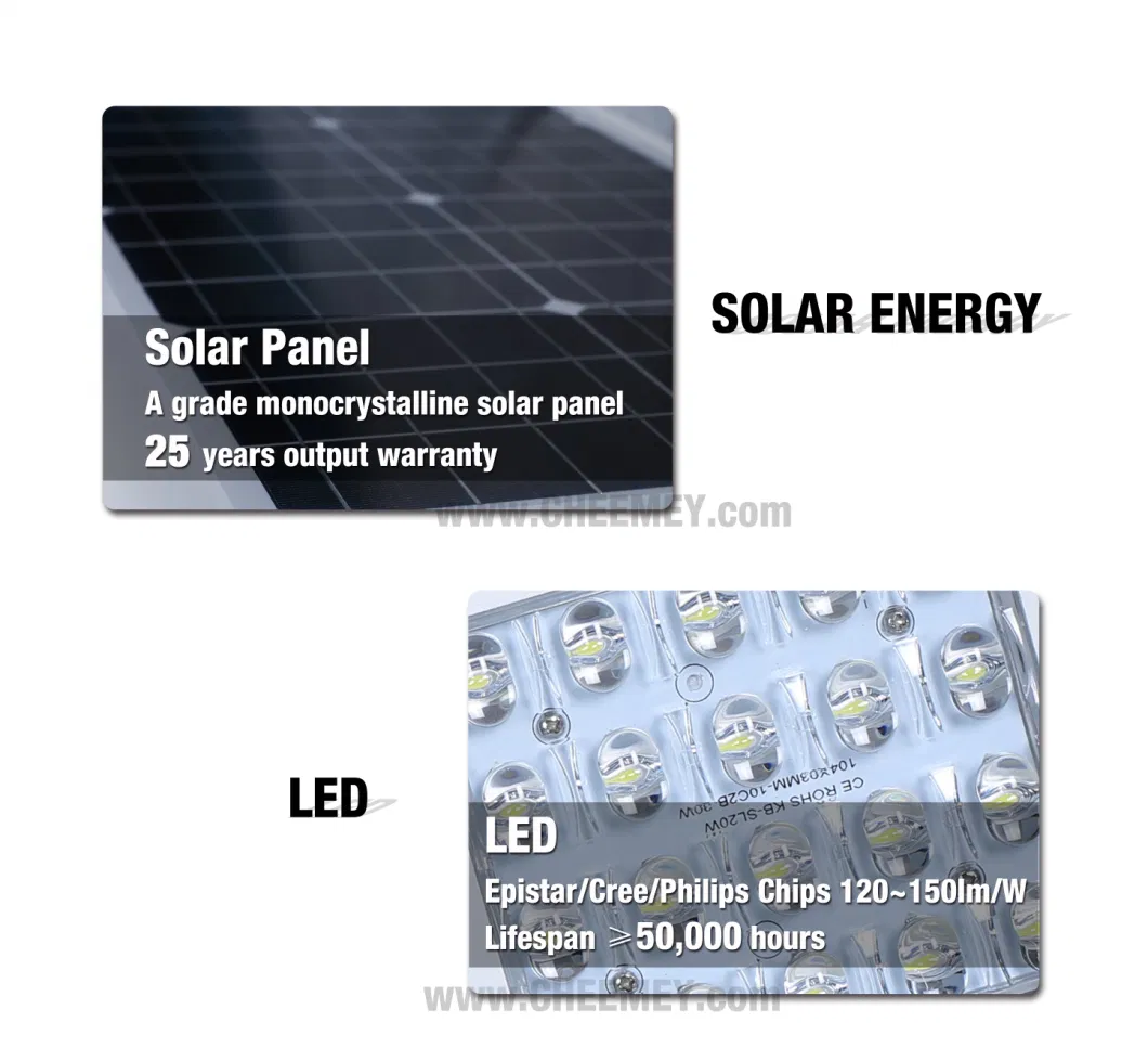 12W LED Solar Park Light for Gardens and Plaza