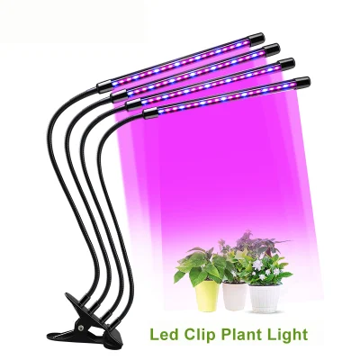 クリップ LED 植物 16 ワットダブルラウンドヘッドクリップ LED 植栽ランプ LED 成長ライト屋内植物用